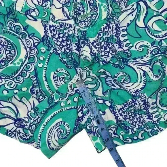 Women's Lilly Pulitzer Callahan Shorts, Size 00, Green & Green-Sea and be seen - Picture 4 of 4